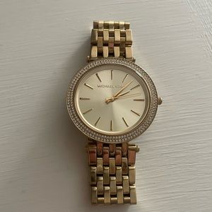 Gold authentic michael kors watch in excellent condition